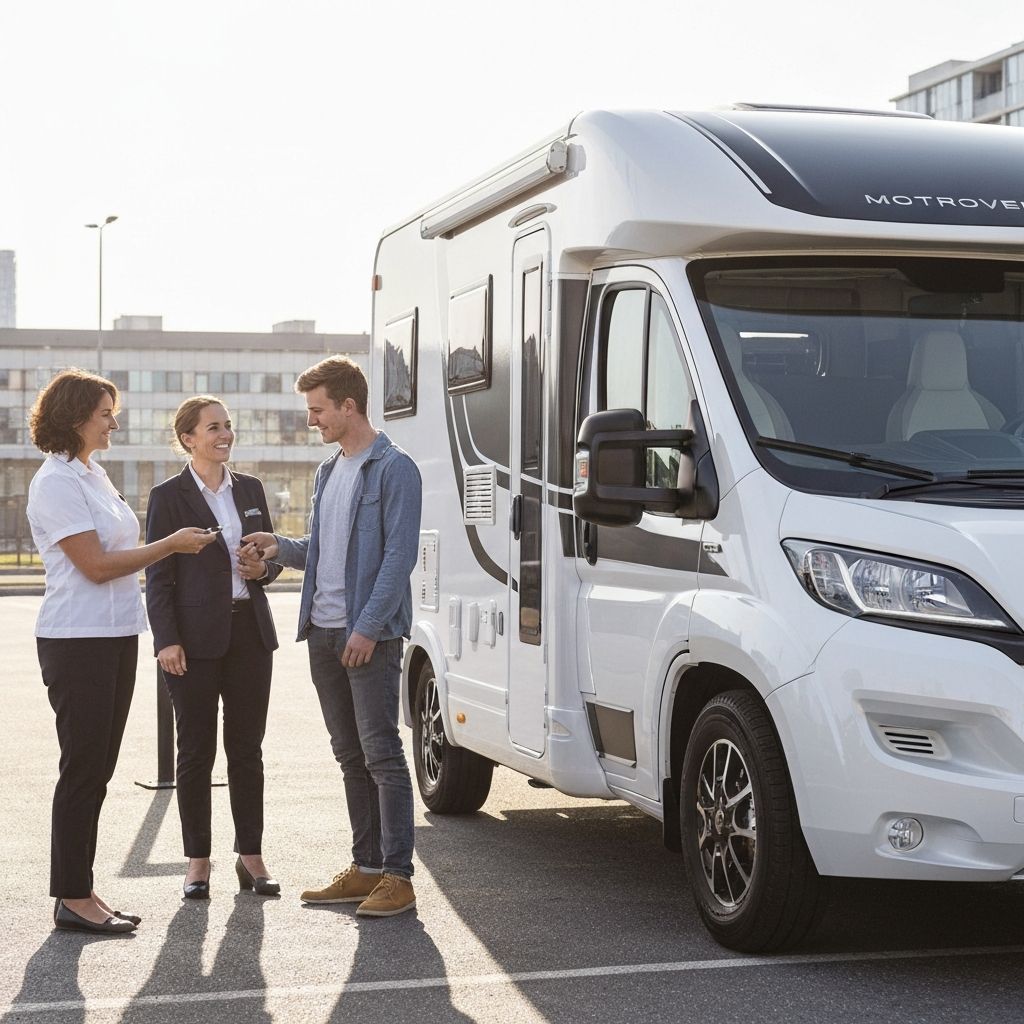 A safe motorhome handover between seller and buyer at Motorhome Pig